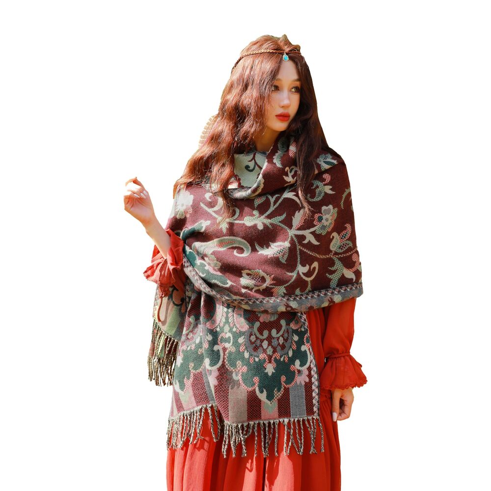 5288 Winter Woven Soft Scarf Christmas Fashion Scarf Thanksgiving Gift Red